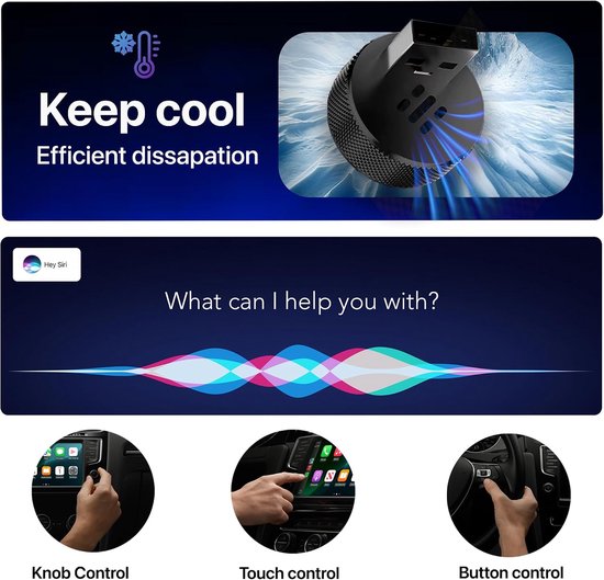 Draadloze CarPlay-adapter geschikt voor Apple iPhone - 2025 Circle Edition - Converteert bekabelde naar draadloze CarPlay geschikt voor iPhone iOS 10+ - Plug & Play, snelle automatische verbinding, USB-dongle voor auto's geschikt voor Apple CarPlay van Circle — afbeelding 5