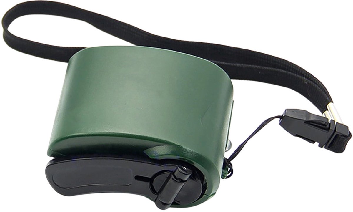 Ulisem - Handcrank USB Noodlader Manuele Generator Draagbare Powerbank voor Telefoon Tablet - Outdoor Camping Wandelen - Mechanische Slinger met LED Zaklamp - Geen Batterij Nodig - Groen - 2 Stuks