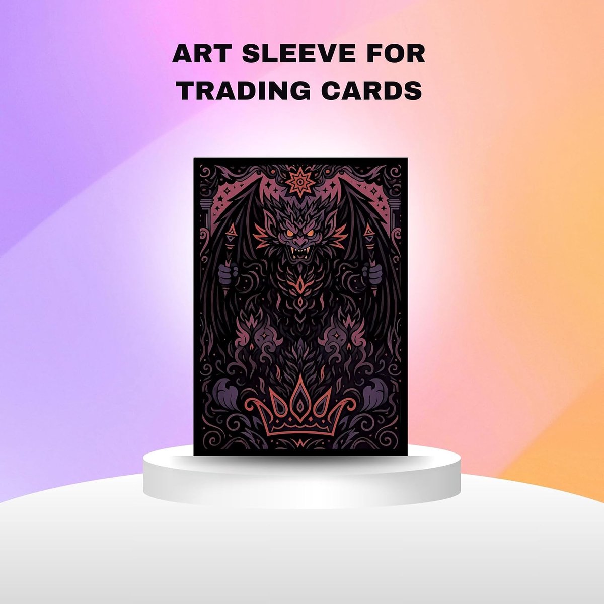 100 stuks, gladde matte achterkant en transparante voorkant (66 x 92 mm), geschikt voor standaardkaarten, MTG, sport- en verzameldecks - Crimson Netherlord