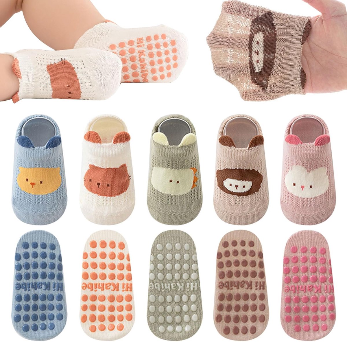 Sokken Katoen Ademend 5 Paar Baby Enkelsokken