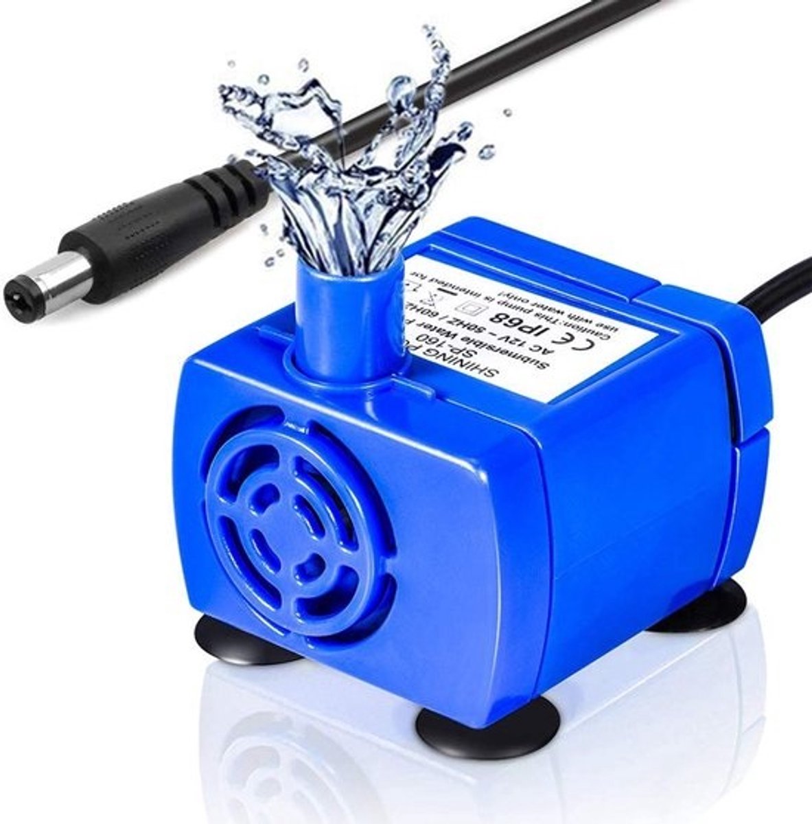 Allecto - Pomp vervanging - Stille fontein - Elektrische pomp - Kabel - Submersible - Waterpomp - Huisdieren - Geschikt voor kattenfontein - Wit