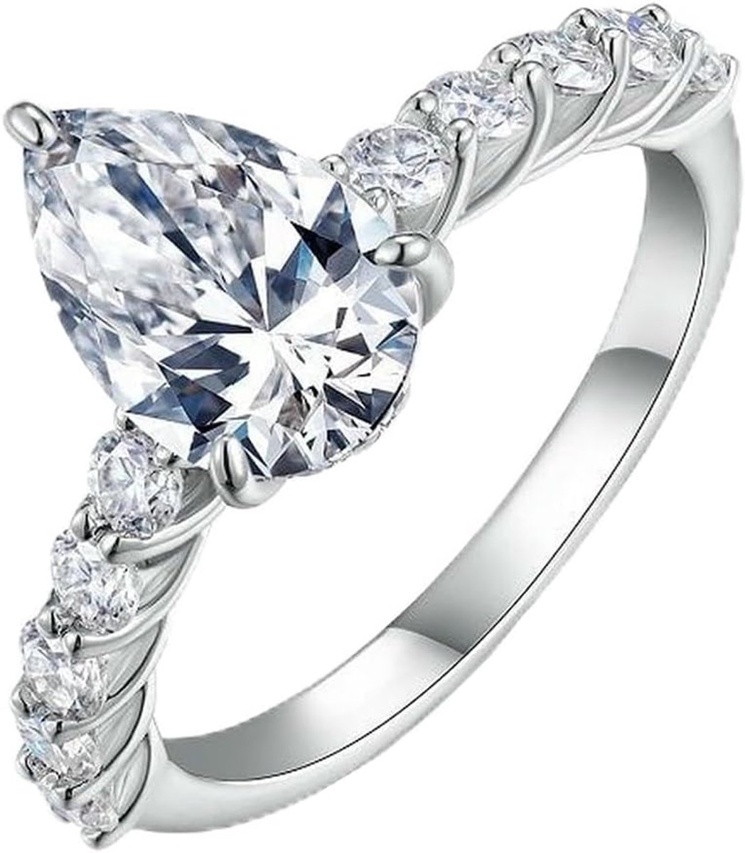 Mosang diamanten sieraden eenvoudige creatieve ring