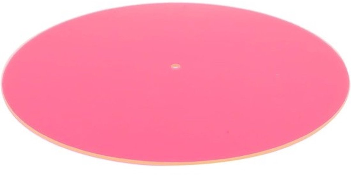 Platenspeler Mat - Slipmat Acryl - Muziek Luisteren - Vermindert Statisch - 12 Inch - Transparant Roze