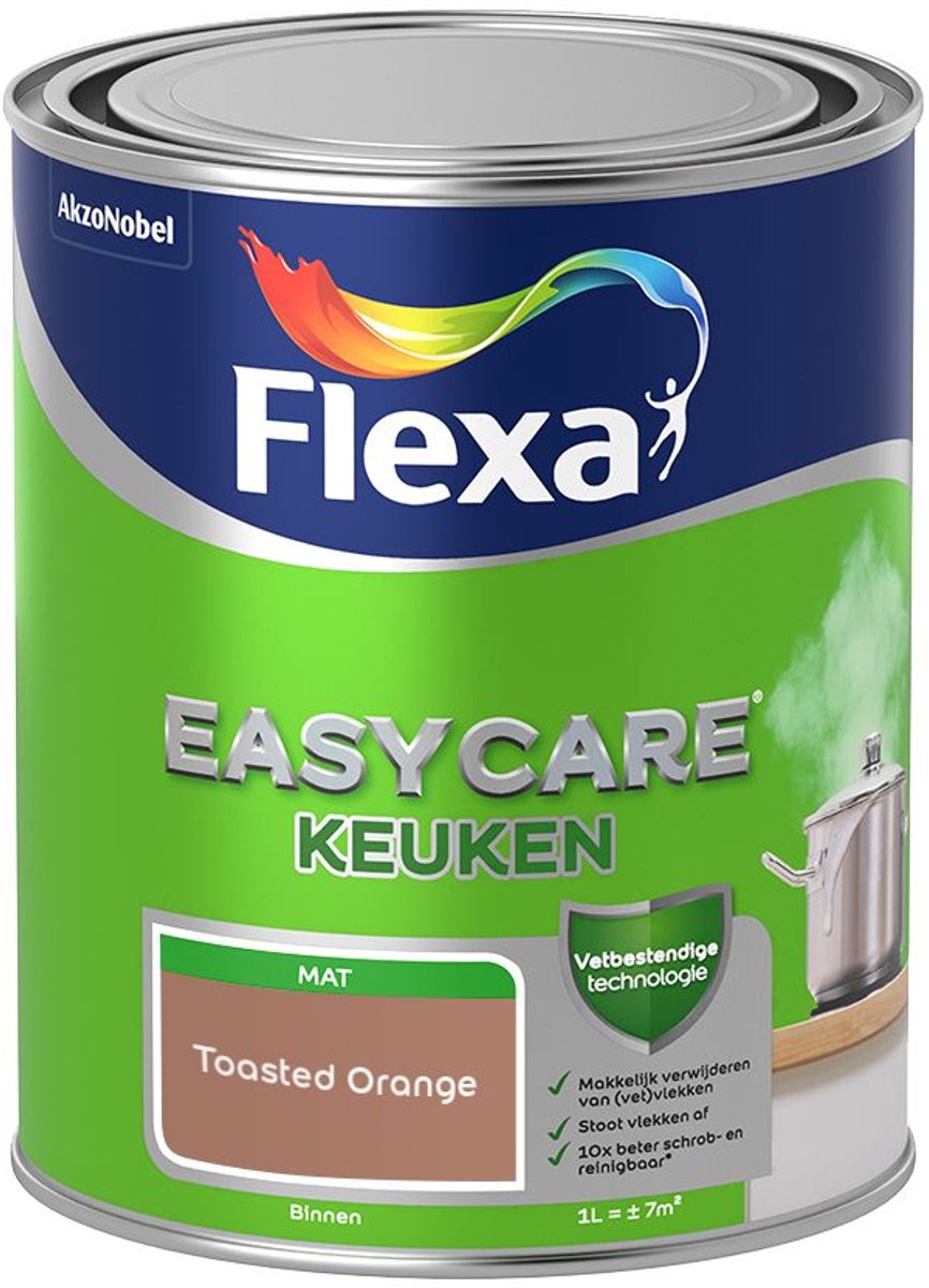 Flexa - Easycare Keuken - Toasted Orange - 1 L - Kleur Van Het Jaar 2027