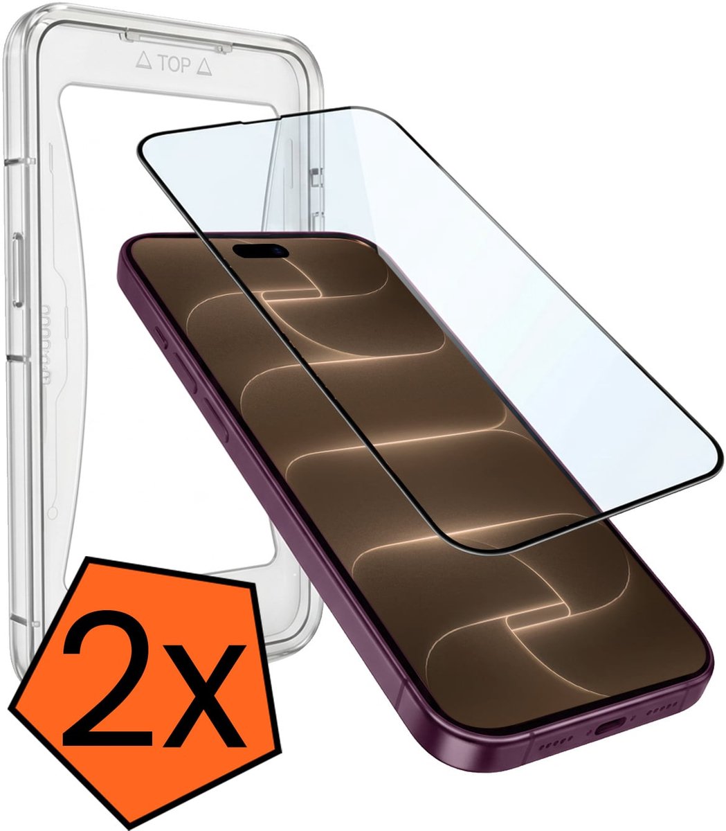 Screenprotector - 2 Stuks - Geschikt voor Apple iPhone 18 Pro Max - Met Installatie Kit - Gehard Glas - Beschermglas - Tempered Glass - Screen Protector