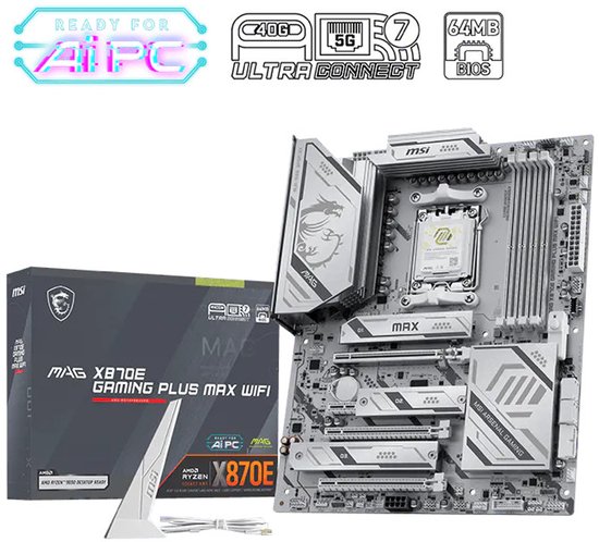 MSI MAG X870E GAMING PLUS MAX WIFI X870E Socket AM5 ATX