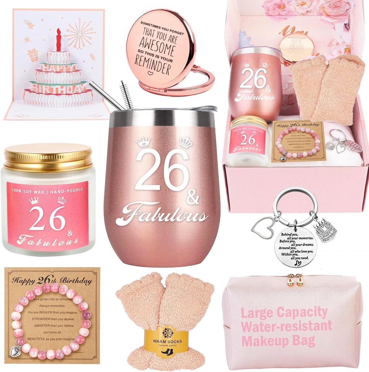 26e verjaardagscadeaus voor vrouwen haar, Happy 26 Jaar Oude Verjaardag Decoraties Geschenken voor Beste Vrienden Vrouw Tante Vrouw Dochter Zus Haar Collega Bestie Vrouwen Uniek