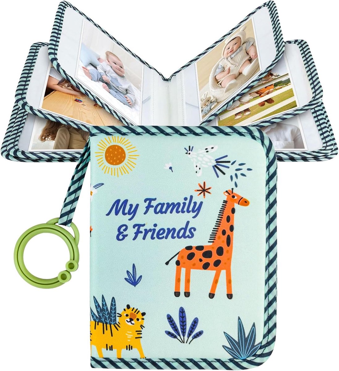 albums van de baby's, babygeheugenboeken, bevatten 10 x 15 cm foto's, rubberen afbeeldingen en ansichtkaarten, cadeaus voor peuters en kinderen bij pasgeborenen. Uh, blauw