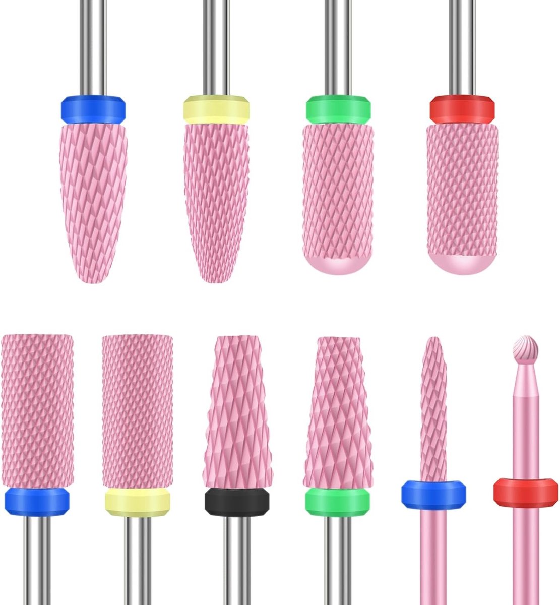 Keramische freesboren - Roze - 3/32 inch - Keramische nagelborenset voor manicure en pedicure