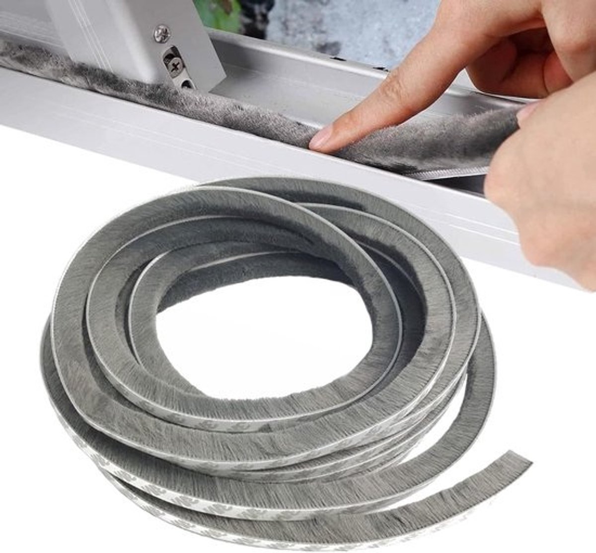 10m Draught Stop - Adhesive Excluder for Sliding Doors - Grey
