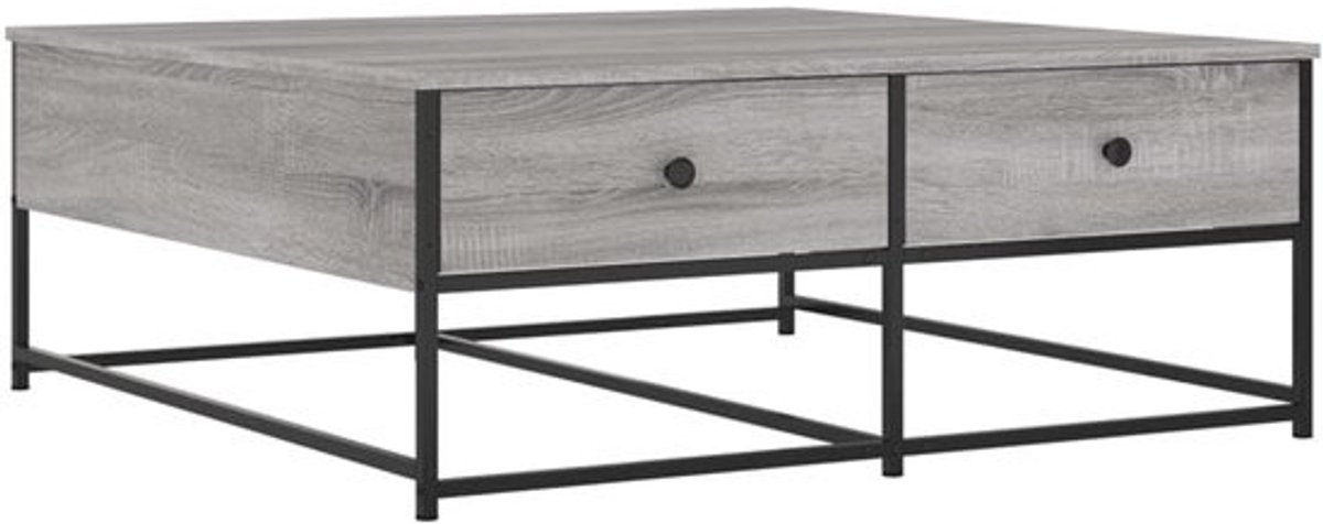Salontafel 100x99 cm | Duurzaam bewerkt hout | Bijzettafel en Woonkamertafel