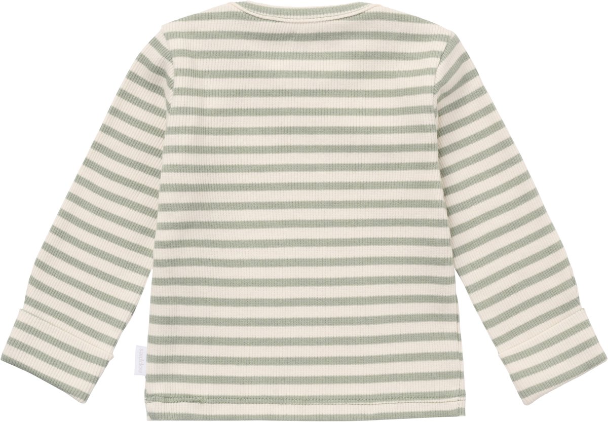Noppies Shirt Stripe Lange Mouw - Maat 68 - Iceberg Green