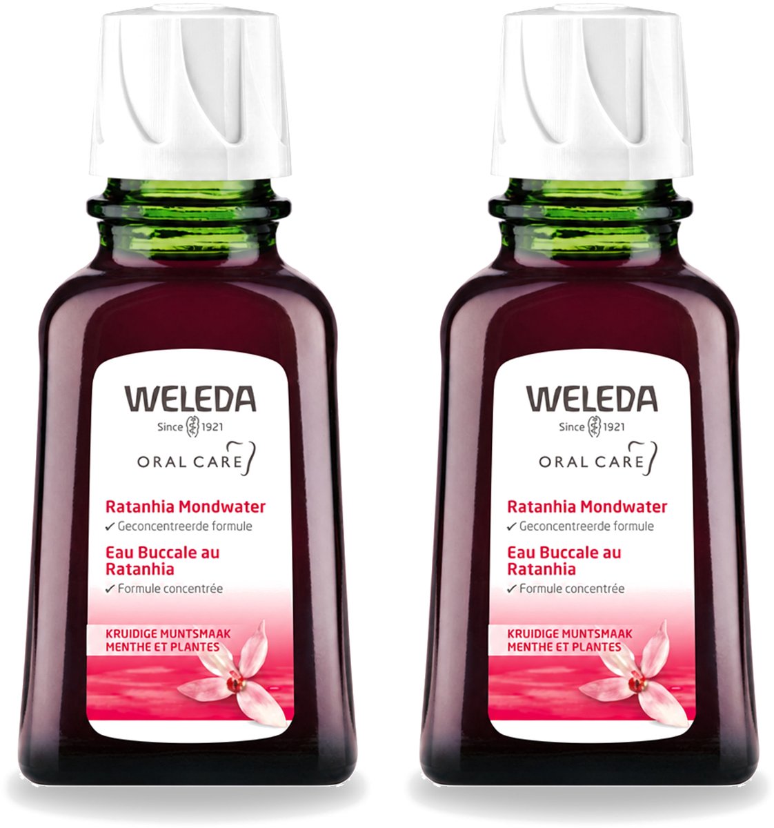 2 x WELEDA - Mondwater geconcentreerd - Ratanhia - 50 ml - Voordeelverpakking - 2 stuks