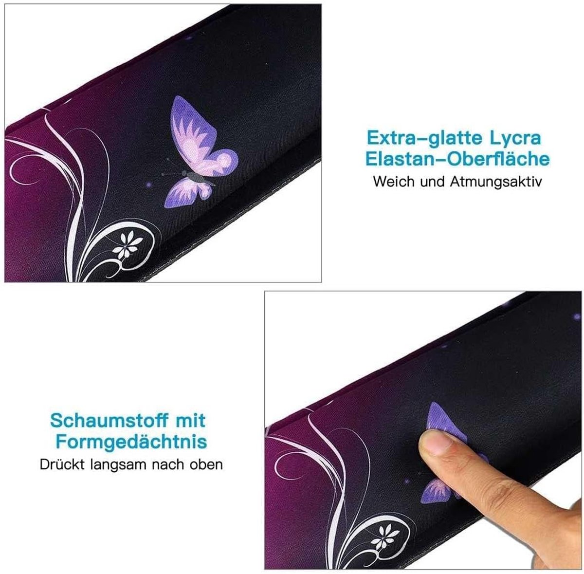 Ergonomische muismat met handsteun, comfortabele polssteun voor toetsenbord en optimale ondersteuning