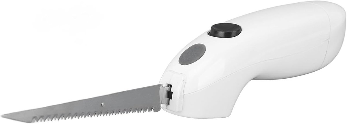 Draadloze Oplaadbare Elektrische Mes voor Vlees, Gevogelte en Brood met Ergonomisch Handvat en 2 Golfzaag RVS Messen