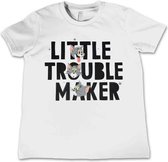 Tom And Jerry Kinder Tshirt -Kids tm 12 jaar- Tom - Little Trouble Maker Wit