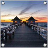 Tuinposter –Zee met Stijger-100x100  Foto op Tuinposter (wanddecoratie voor buiten en binnen)
