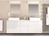 Badkamermeubel LAVITA II hangend met dubbele wastafel en spiegels - Wit