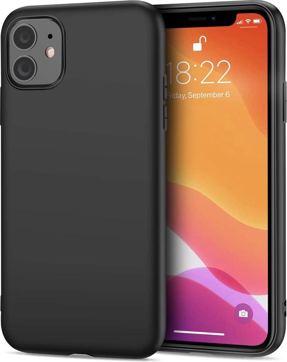 Silicone Hoesje Geschikt voor: iPhone 12 Pro - Soft Silicone - zwart