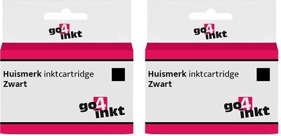 Twinpack zwarte huismerk inktcartridges van Go4inkt.