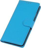 Huawei P40 Lite E Litchi Skin Leren Portemonnee Hoesje Blauw