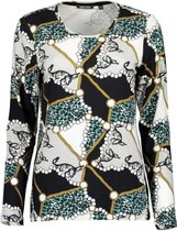 Blue Seven dames shirt LM off white print - maat 46