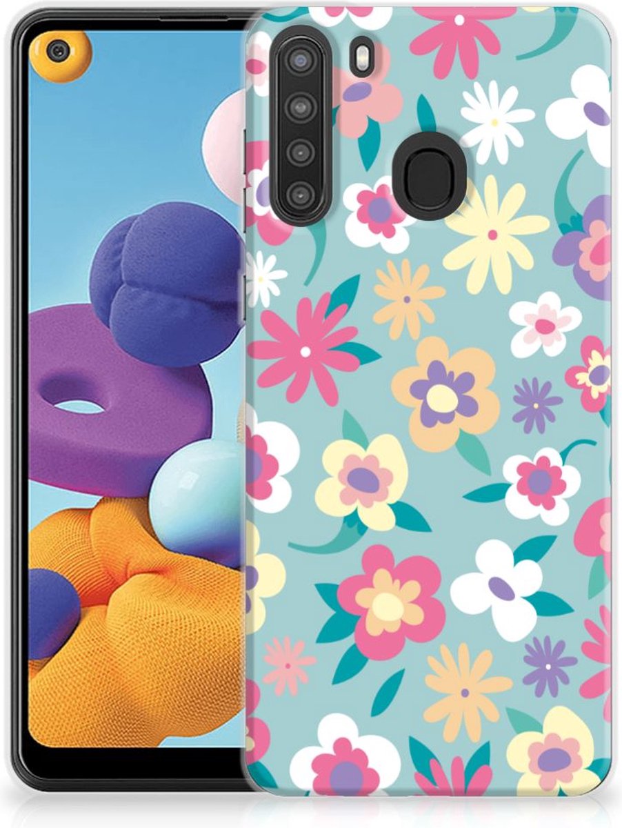 Samsung Galaxy A21 TPU Case Flower Power