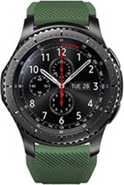 Shop4 - Samsung Gear S3 Frontier Bandje - Siliconen Donker Groen