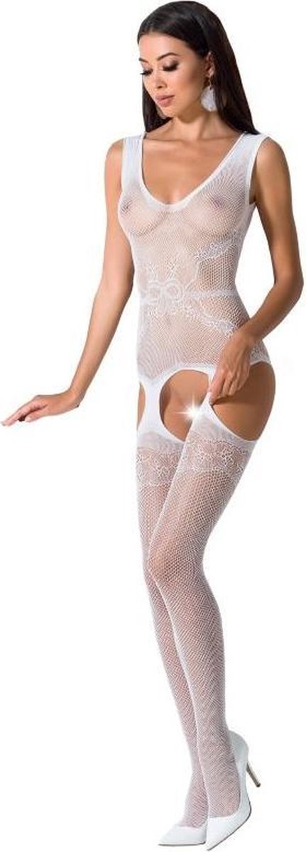 PASSION WOMAN BODYSTOCKINGS | Passion Woman Bs062 Bodystocking White One Size