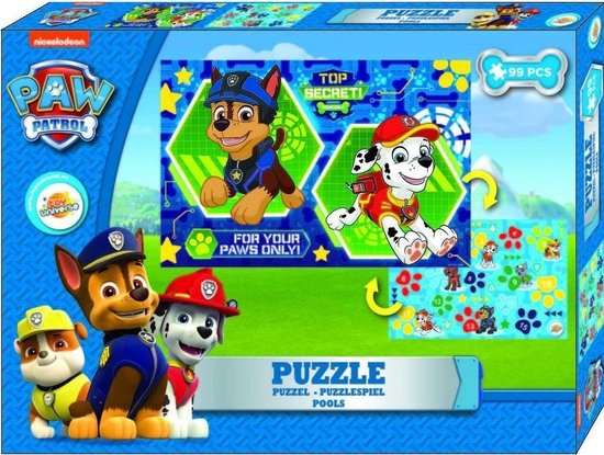 Paw Patrol Puzzel - Puzzel voor Kinderen - 2 in 1 - 99 Stukjes | bol.com