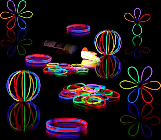 Bracelets Fluorescents Lumineux Glow, Bâtons Lumineux Fluorescents avec  Connecteurs pour Faire des Colliers et Des Bracelets - Cdiscount Maison