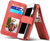 CASEME - Apple iPhone SE (2020) / iPhone 7/8 Retro Removable Wallet Case - Rood