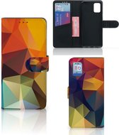 Leuk Hoesje Geschikt voor Samsung Galaxy A31 Smartphone Cover Polygon Color