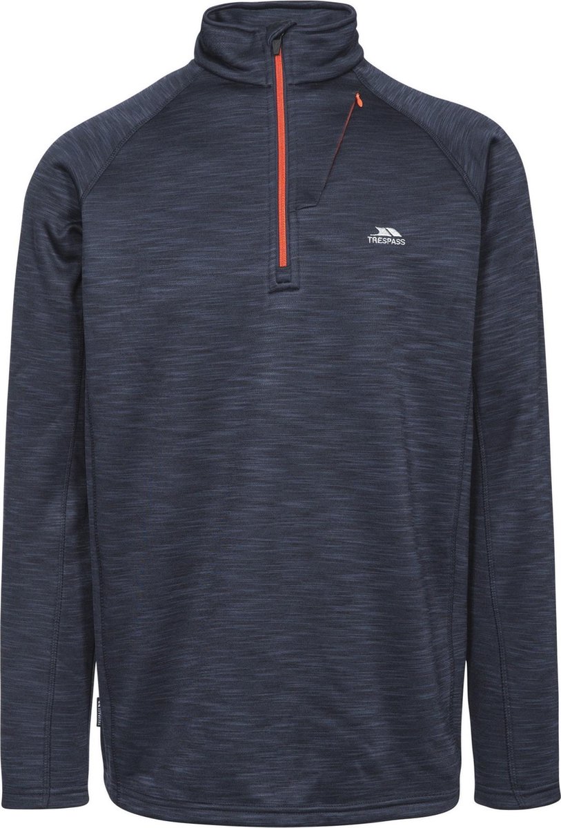 Trespass fleecejas/fleecepullover Collins Herenfleece At200 Marl Blauw