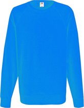 Fruit Of The Loom Heren Lichtgewicht Raglan Sweatshirt (240 GSM) (Azure Blauw)