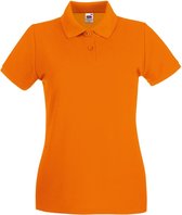 Fruit Of The Loom Vrouwen Dames-Fit Premium Poloshirt Met Korte Mouwen (Oranje) XL