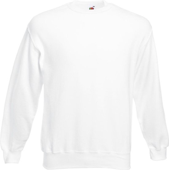 Fruit Of The Loom Heren Set-In Belcoro® garen Sweatshirt (Wit)