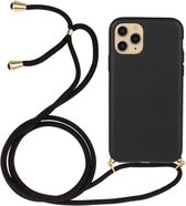 Cazy Soft TPU hoesje met koord voor Apple iPhone 11 Pro - Zwart