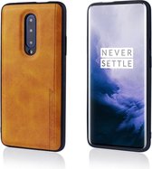 Voor OnePlus 7 Pro Diaobaolee schokbestendig PU + TPU beschermhoes (geel)