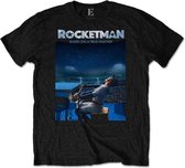 Elton John Heren Tshirt -2XL- Rocketman Starry Night Zwart