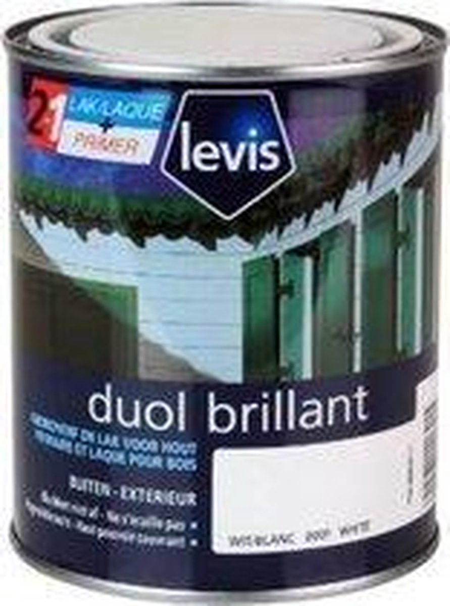 Levis Duol Hout Primer en lak Wit Gloss 0.75L