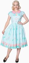 Dancing Days Flare jurk -3XL- Going my way Flamingo Blauw