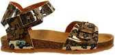 Bunnies JR Babette Beach Meisjes Sandalen - Goud/Print - Leer - Gesp