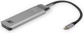 Externe SSD behuizing M.2 NVMe via USB C – Snelheid 10 Gbps – M-Key en B+M-key geschikt – Aluminium – ACT AC7090