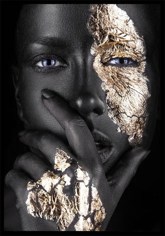 Silent Women A4 luxery zwart goud poster