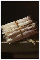 Stilleven met asperges, Adriaen Coorte - Foto op Akoestisch paneel - 80 x 120 cm