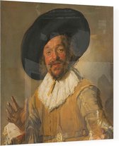 De vrolijke drinker, Frans Hals - Foto op Plexiglas - 40 x 40 cm