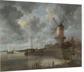 De molen bij Wijk bij Duurstede, Jacob van Ruisdael - Foto op Plexiglas - 40 x 30 cm