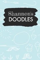 Shannon's Doodles: Personalized Teal Doodle Notebook Journal (6 x 9 inch) with 110 dot grid pages inside.