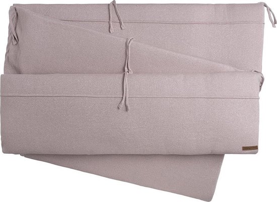 Baby’s Only Boxbumper – Boxomrander – Parkomranding Sparkle – Zilver-Roze Mêlee – 330×28 cm – Met subtiel glittertje